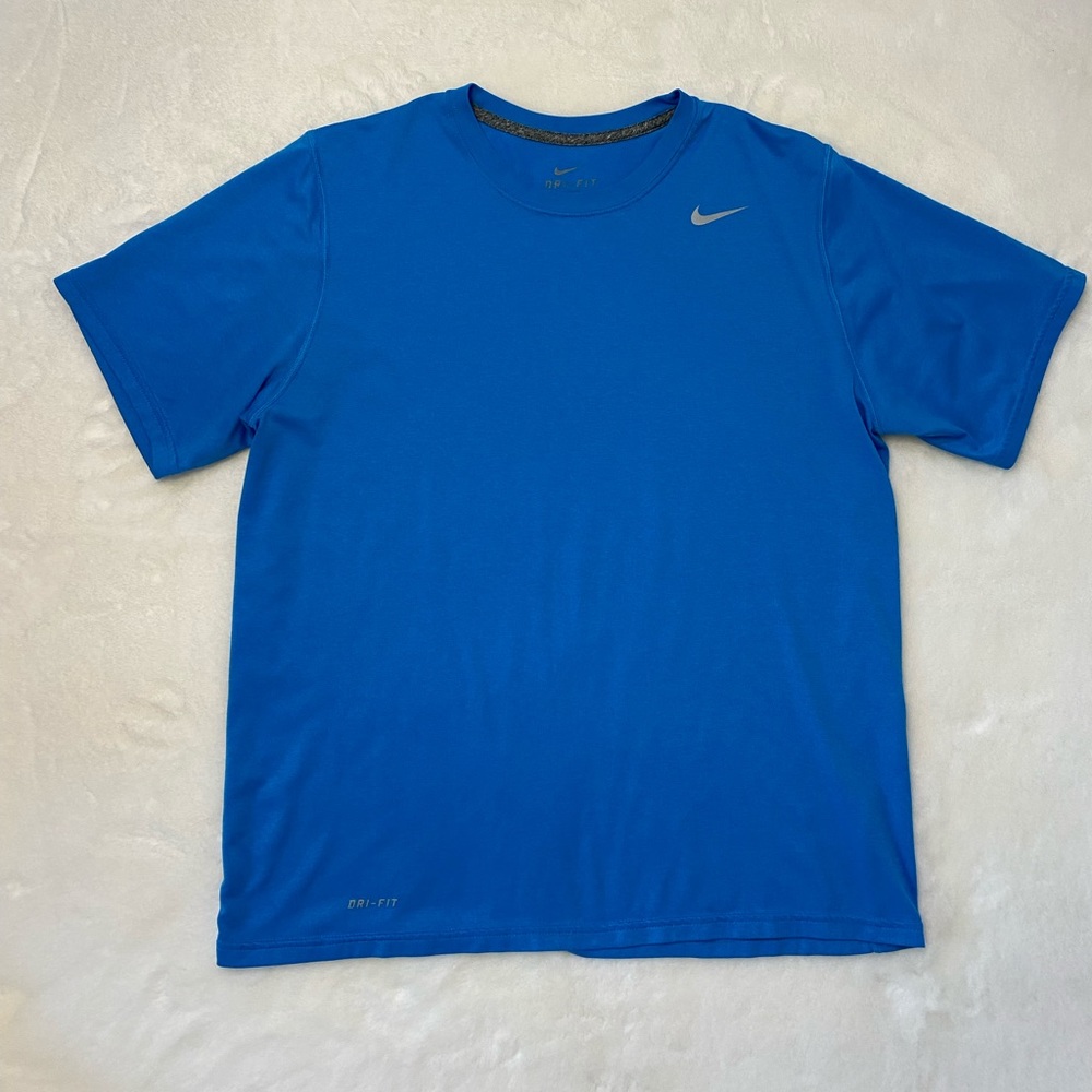 Bright blue Nike workout shirt